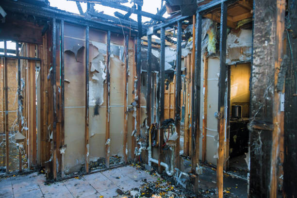 Professional Fire Damage Restoration technician working in Riegelsville, PA